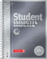 Preview: Collegeblock Premium Student | A5, Lineatur 5, kariert, 80 Blatt, anthrazitniert, 80 Blatt, blau