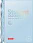 Preview: BRUNNEN Collegeblock Premium Student | A4, Lineatur 27, liniert, 80 Blatt, pastellblau