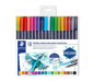 Preview: STAEDTLER 3001 Doppelfasermaler mit Pinselspitze wasservermalbar