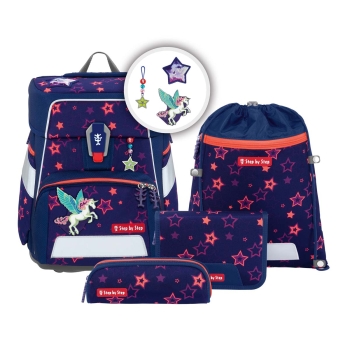 Step by Step Space Shine Schulranzen- Set Pegasus Night Nuala (5tlg.)