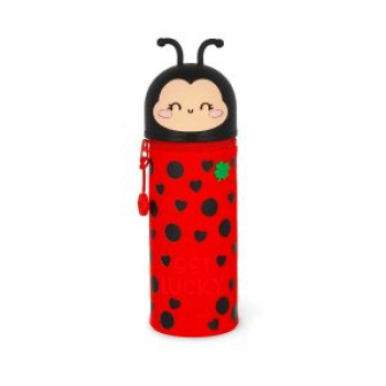 2-in-1-Federmäppchen aus Silikon Ladybug „Get Lucky“