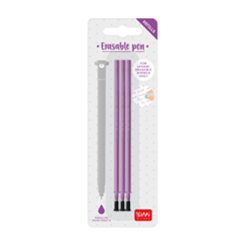 Set mit 3 Nachfüllminen für löschbare Gelstifte - Violette Tinte - Erasable Pen
