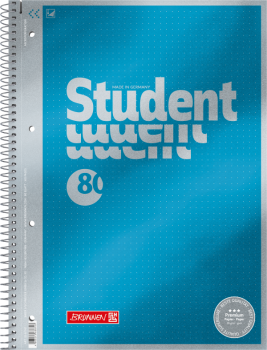 Collegeblock Premium Student | A4, punktiert, 80 Blatt, blau