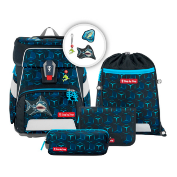 Step by Step Space Shine Schulranzen- Set Shark Dexter (5tlg.)