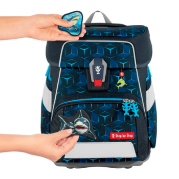 Step by Step Space Shine Schulranzen- Set Shark Dexter (5tlg.)