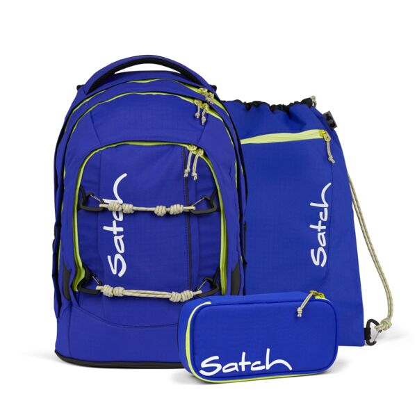 Satch Schulrucksack Set Pack Blue Climber (3tlg.)