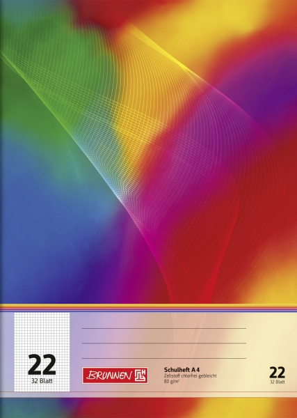 BRUNNEN Schulheft A4 Lin.22 32Blatt