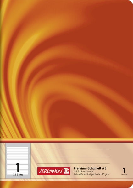 BRUNNEN Schulheft Vivendi A5 Lin.1 32Blatt