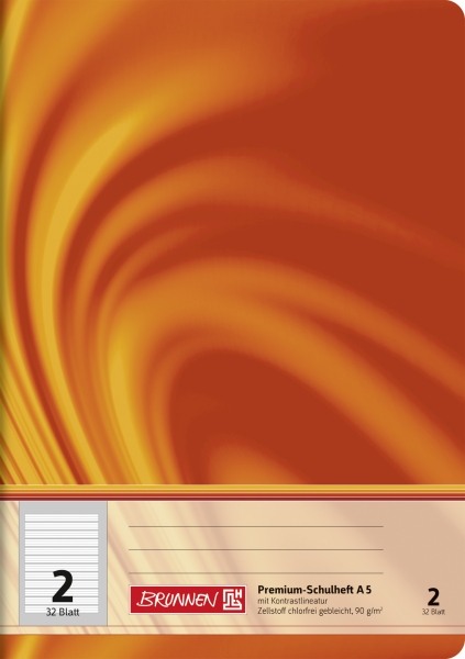 BRUNNEN Schulheft Vivendi A5 Lin.2 32Blatt
