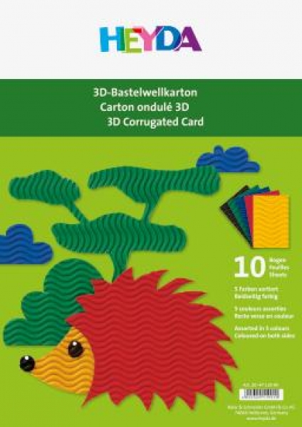 HEYDA 3D- Bastelwellkarton sortiert