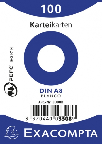 EXACOMPTA Karteikarten DIN A8