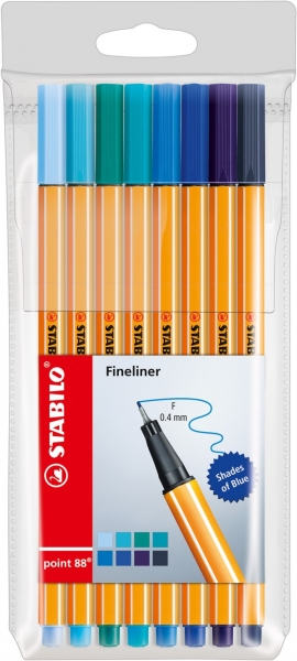 Stabilo® Fineliner Point 88® SHADES OF BLUE 8Stk./Pack