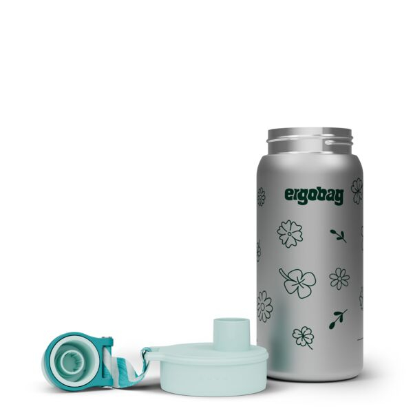 ergobag Trinkflasche Blumen 0,5l - Edelstahl