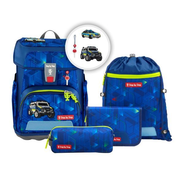 Step by Step Cloud Schulranzen- Set Police Truck Charly (5tlg.)n- Set Dino Torex (5tlg.)