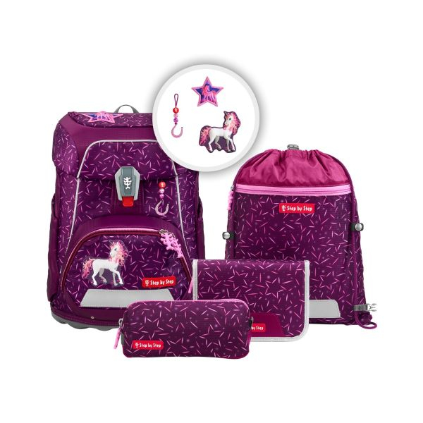 Step by Step Fit Schulranzen- Set Pretty Unicorn Nuala (5tlg.)