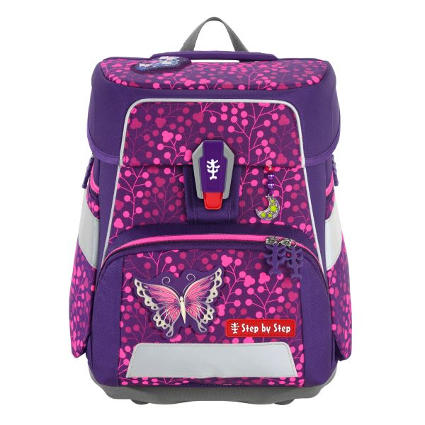 Step by Step Space Shine Schulranzen- Set Butterfly Night Ina (5tlg.)