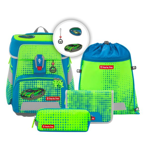 Step by Step Space Neon Schulranzen- Set Race Car Chuck (5tlg.)ranzen- Set Kolibri Kaja (5tlg.)