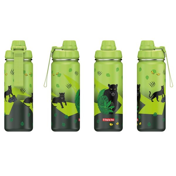 Step by Step Edelstahl- Trinkflasche Black Cat (1tlg.)