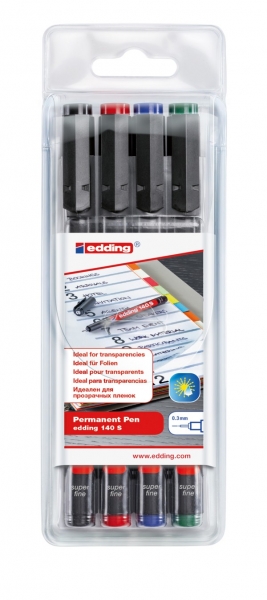 edding® Folienstifte permanent 4St./Pack