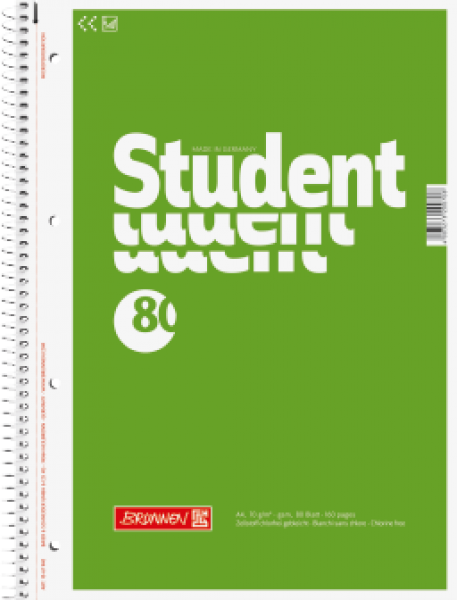 BRUNNEN Collegeblock Student A4 unliniert