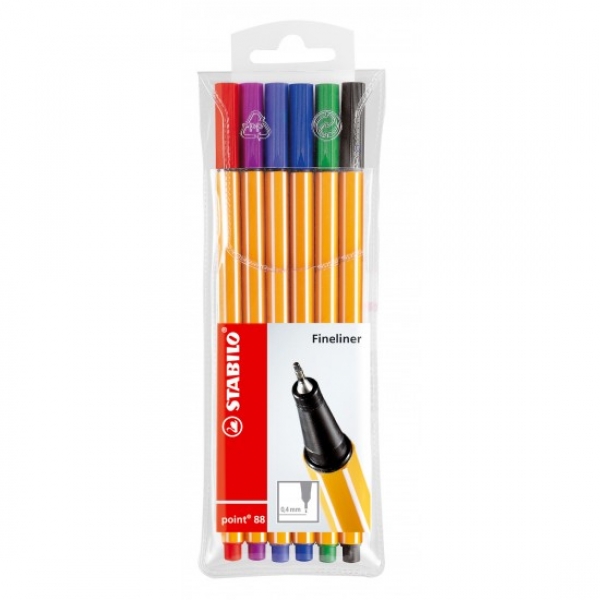 Stabilo® Fineliner Point 88® 6Stk./Pack