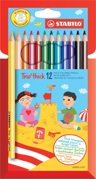 Stabilo® Dreikant- Buntstifte TRIO thick 12Stk.