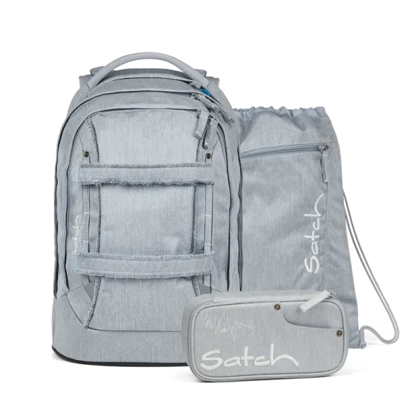 Satch Schulrucksack Set Pack Washed Blue (3tlg.)
