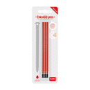 Set mit 3 Nachfüllminen für löschbare Gelstifte - Rote Tinte - Erasable Pen