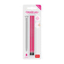 Set mit 3 Nachfüllminen für löschbare Gelstifte - Pinke Tinte - Erasable Pen