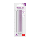 Set mit 3 Nachfüllminen für löschbare Gelstifte - Violette Tinte - Erasable Pen