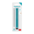 Set mit 3 Nachfüllminen für löschbare Gelstifte - Türkise Tinte - Erasable Pen