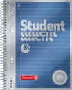 Collegeblock Premium Student | A5, Lineatur 4, liniert, 80 Blatt, blau