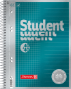 Collegeblock Premium Student | A5, DUO, kariert/liniert, 80 Blatt, petrol