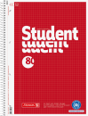 BRUNNEN Collegeblock Student Recycling | A4, Lineatur 22, kariert, 80 Blatt