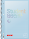 BRUNNEN Collegeblock Premium Student | A4, Lineatur 27, liniert, 80 Blatt, pastellblau